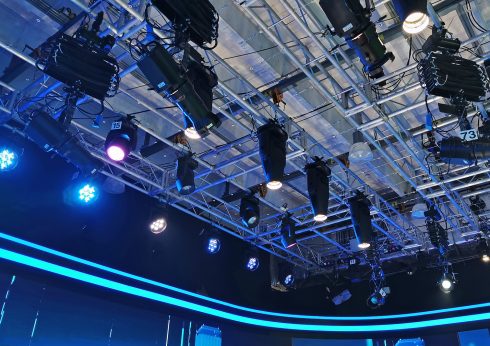 New LED lighting for the main studio of the TV Сhannel
